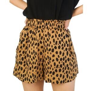 Aquarius Cocktail AQC Sz 2 Dolly Wild Cheetah Print Silk Blend Relaxed Shorts